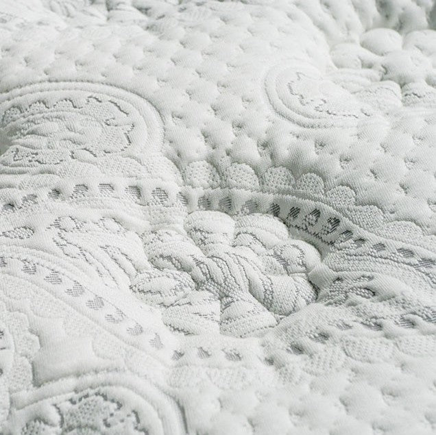 Siddalee Euro Pillow Top Gel Infused Memory Foam Mattress 16" A mattress with a quilted white top and gray side panels, shown on a plain white background with small text below reading '*Foundation sold separately.'.