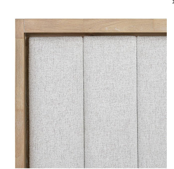 Delmar Natural Finish Upholstered Bed Headboard