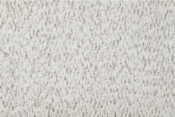 Doira Modern  Style Upholstered Bed White Finish Close-up of a textured beige carpet