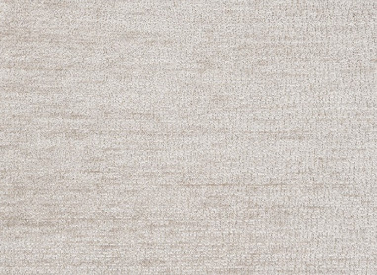 Erna Taupe Chenille Fabric Chair Beige armchair in a bright room with large windows