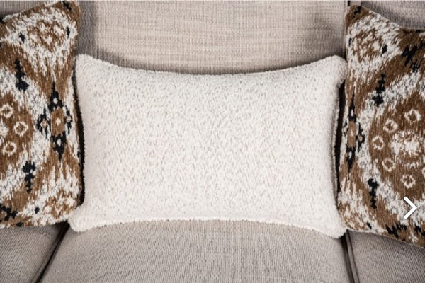 Erni Light Gray Fabric Sofa With Pillows 1