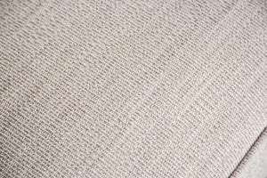 Erni Light Gray Fabric Sofa With Pillows Close-up of textured beige fabric