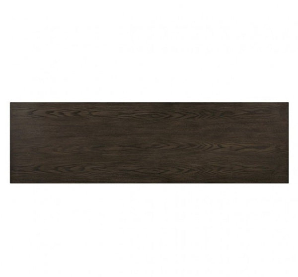 Floranse 60" Transitional Gray Dual  Cabinet TV Stand Rectangular dark wood-patterned tile on a white background