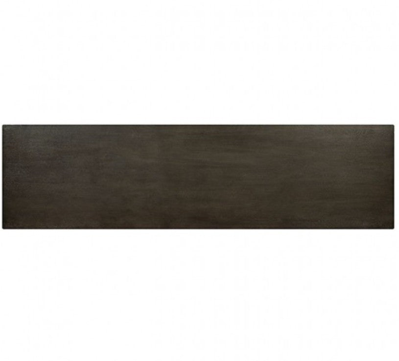 Floranse 72" Transitional Gray Dual Cabinet TV Stand Dark wood TV stand with a television mounted on a gray wall.