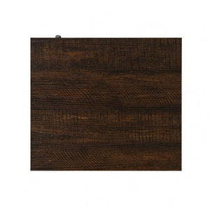 Gabby Rustic Farmhouse Two Tone Side Table Dark brown wooden panel on a white background