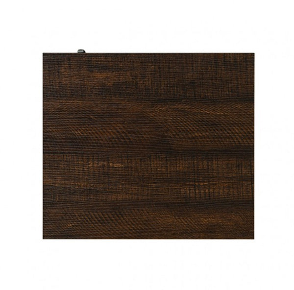 Gabby Rustic Farmhouse Two Tone Side Table Dark brown wooden panel on a white background