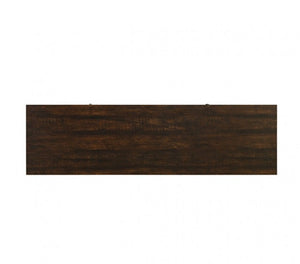 Gabby Rustic Farmhouse Two Tone TV Stand table top Dark brown wooden panel on a white background