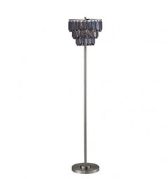 Genna Hanging Black Chrome Crystal Floor Lamp Evelom skincare product packaging on a white background