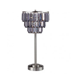 Genna Hanging Black Chrome Crystal Table Lamp
