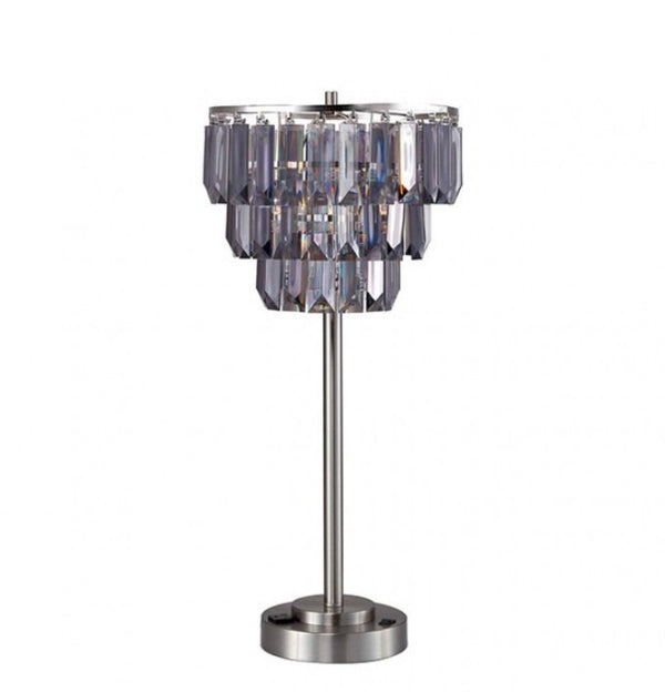 Genna Hanging Black Chrome Crystal Table Lamp