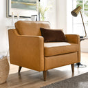 Genpart Modern Chair Genuine Leather Tan