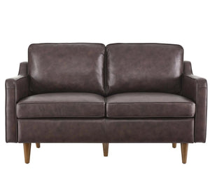 Genpart Modern Loveseat Genuine Leather Front