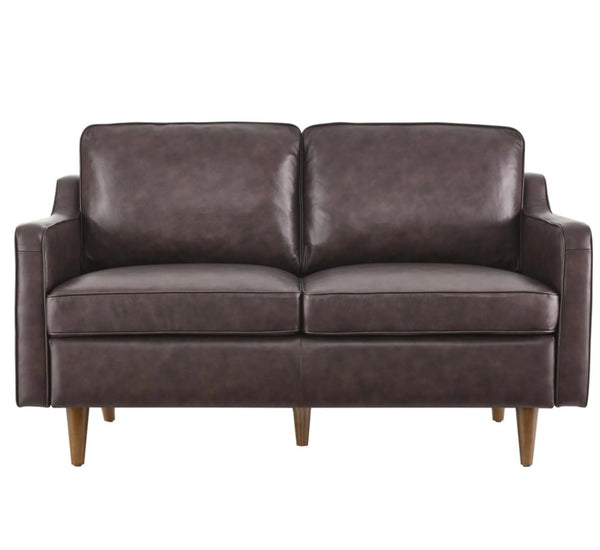 Genpart Modern Loveseat Genuine Leather Front