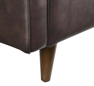Genpart Modern Loveseat Genuine Leather Leg