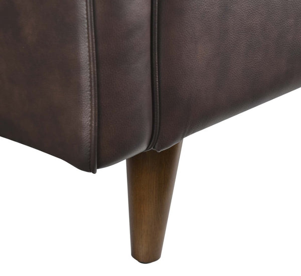 Genpart Modern Loveseat Genuine Leather Leg
