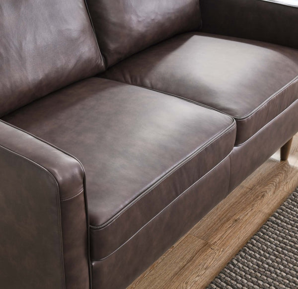 Genpart Modern Loveseat Genuine Leather Seat