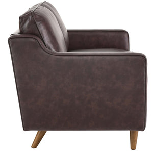 Genpart Modern Loveseat Genuine Leather Side