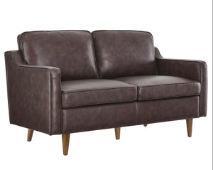 Genpart Modern Loveseat Genuine Leather Front Style