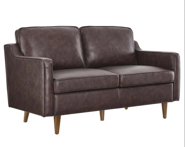 Genpart Modern Loveseat Genuine Leather Front Style