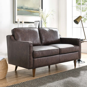 Genpart Modern Loveseat Genuine Leather