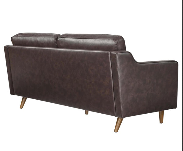 Genpart  modern brown genuine leather sofa  back style