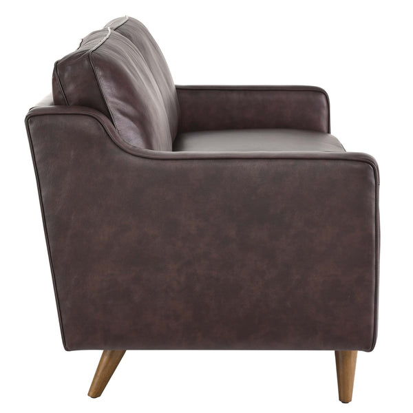 Genpart  modern brown genuine leather sofa  side style