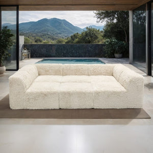 #sand  Giacinto Compressed Foam Modern Daybed Sand Finish