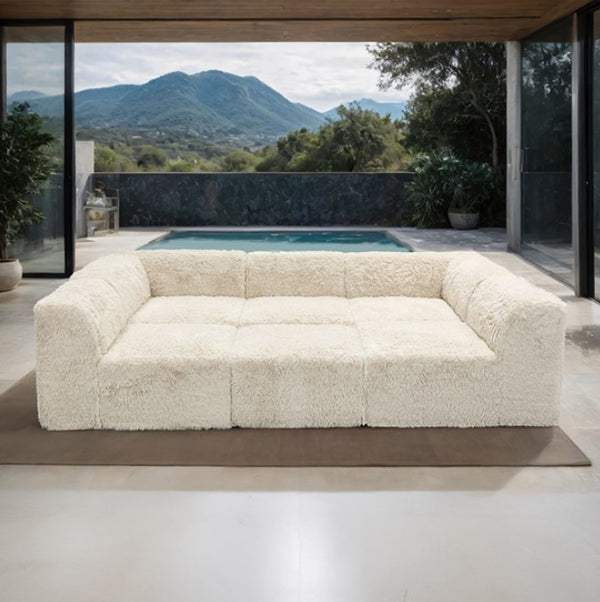 #sand  Giacinto Compressed Foam Modern Daybed Sand Finish