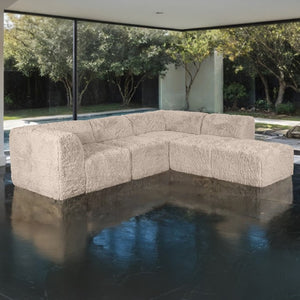 #Taupe  Giacinto Compressed Foam Modern L-Sectional Sofa Taupe Finish