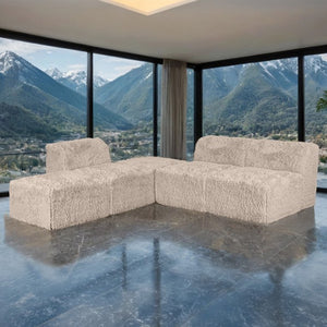 #Taupe  Giacinto Compressed Foam Modern L-Sectional Sofa Taupe Finish
