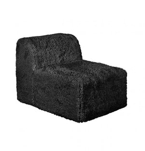 #Black  Giacinto Compressed Foam Modern L-Sectional Sofa Black Finish Piece