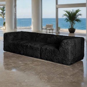 Giacinto Compressed Foam Modern Sofa Black Finish