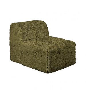 #Green Giacinto Compressed Foam Modern L-Sectional Sofa Green Finish Piece