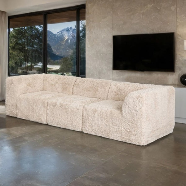 Giacinto Compressed Foam Modern Sofa Sand Finish