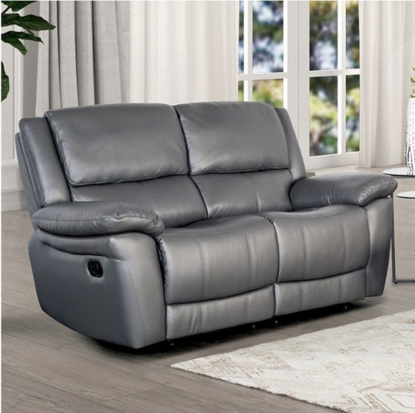 Gladis Pillow Top Arms Dark Gray Reclining Loveseat