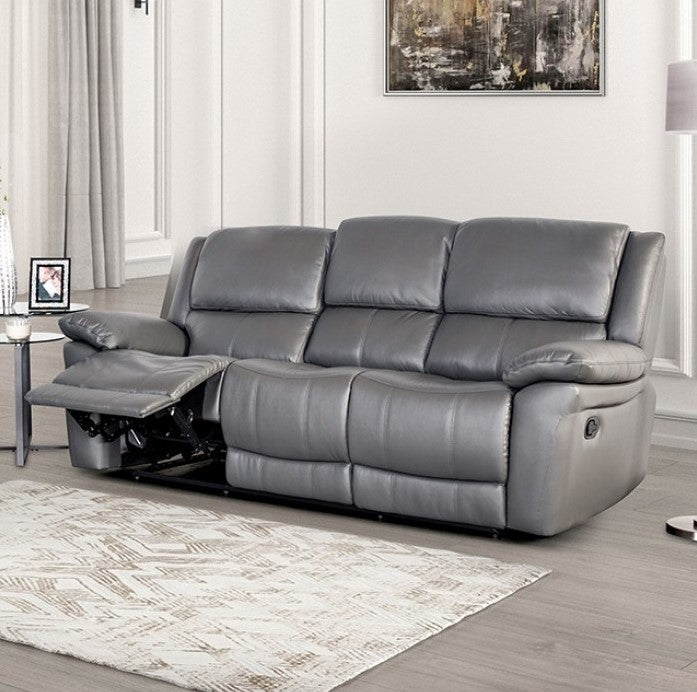 Gladis Pillow Top Arms Dark Gray Reclining Sofa