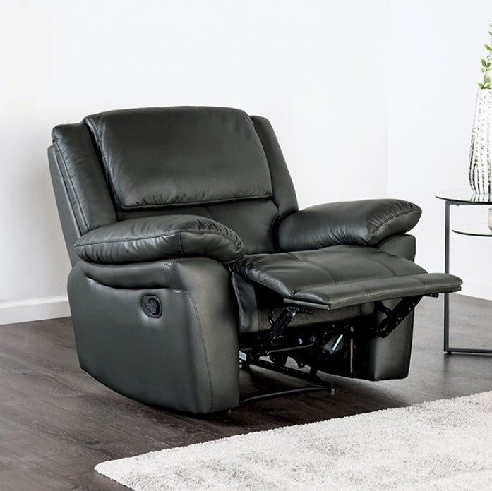 Gladis Pillow Top Arms Black Reclining Chair