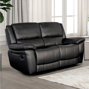 Gladis Pillow Top Arms Black Reclining Loveseat