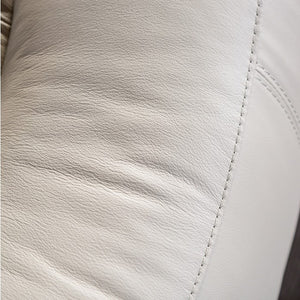 Gladis Pillow Top Arms Off White Reclining Sofa Leather