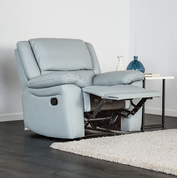 Gladis Pillow Top Arms Powder Blue Reclining Chair
