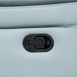 Gladis Pillow Top Arms Powder Blue Reclining Sofa Handle