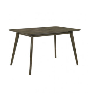 Huehi Dark Walnut Dining Counter Height Table Rectangular wooden table on a white background