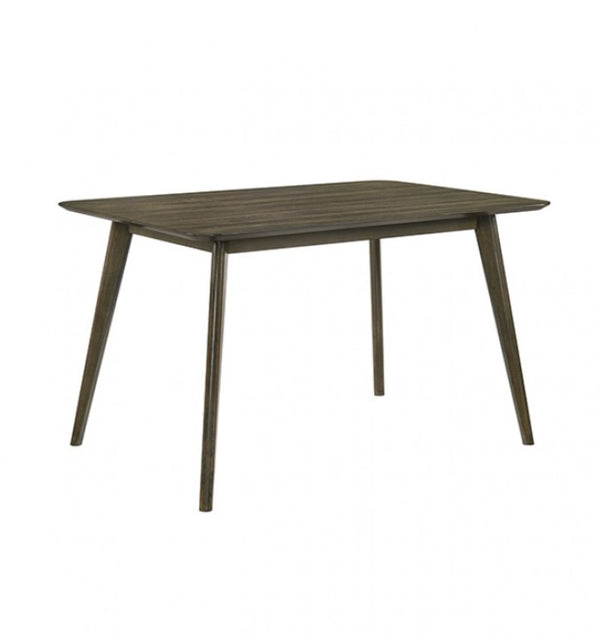 Huehi Dark Walnut Dining Counter Height Table Rectangular wooden table on a white background