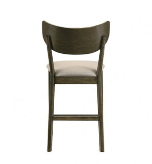 Huehi Dark Walnut Dining Upholstered Counter Height Chair