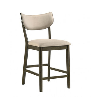 Huehi Dark Walnut Dining Upholstered Counter Height Chair