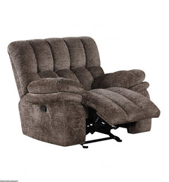 James Dark Brown Fabric Manual Recliner Chair