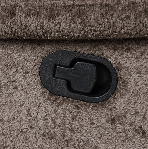 James Dark Brown Fabric Manual Reclining Sofa Handle