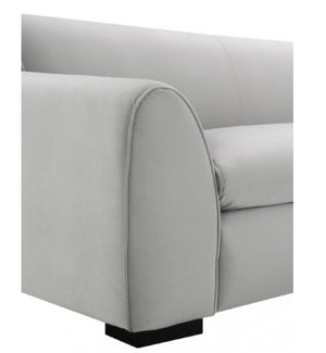 Karl Gray Contemporary Chenille Fabric Sofa Arm
