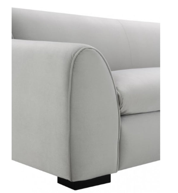 Karl Gray Contemporary Chenille Fabric Sofa Arm