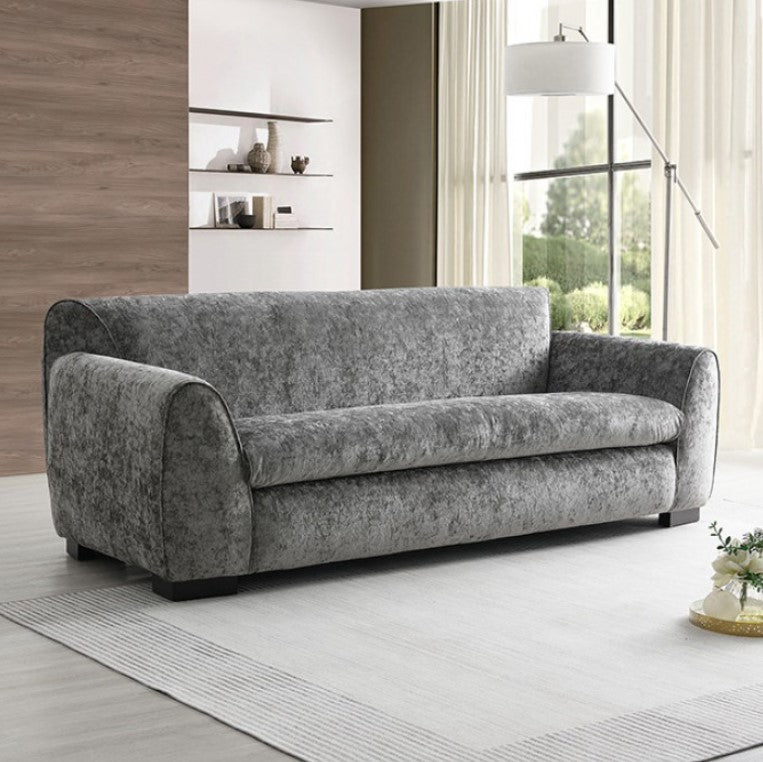 Karl Light Gray Contemporary Chenille Fabric Sofa